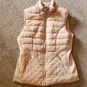 Ci Sono Beige Quilted Vest
